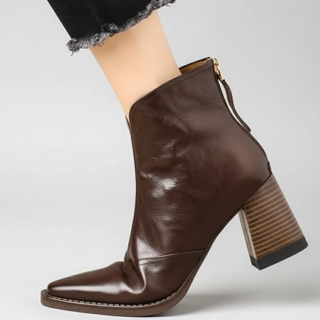 Agnese | Botines de punta cuadrada y tacón ancho
