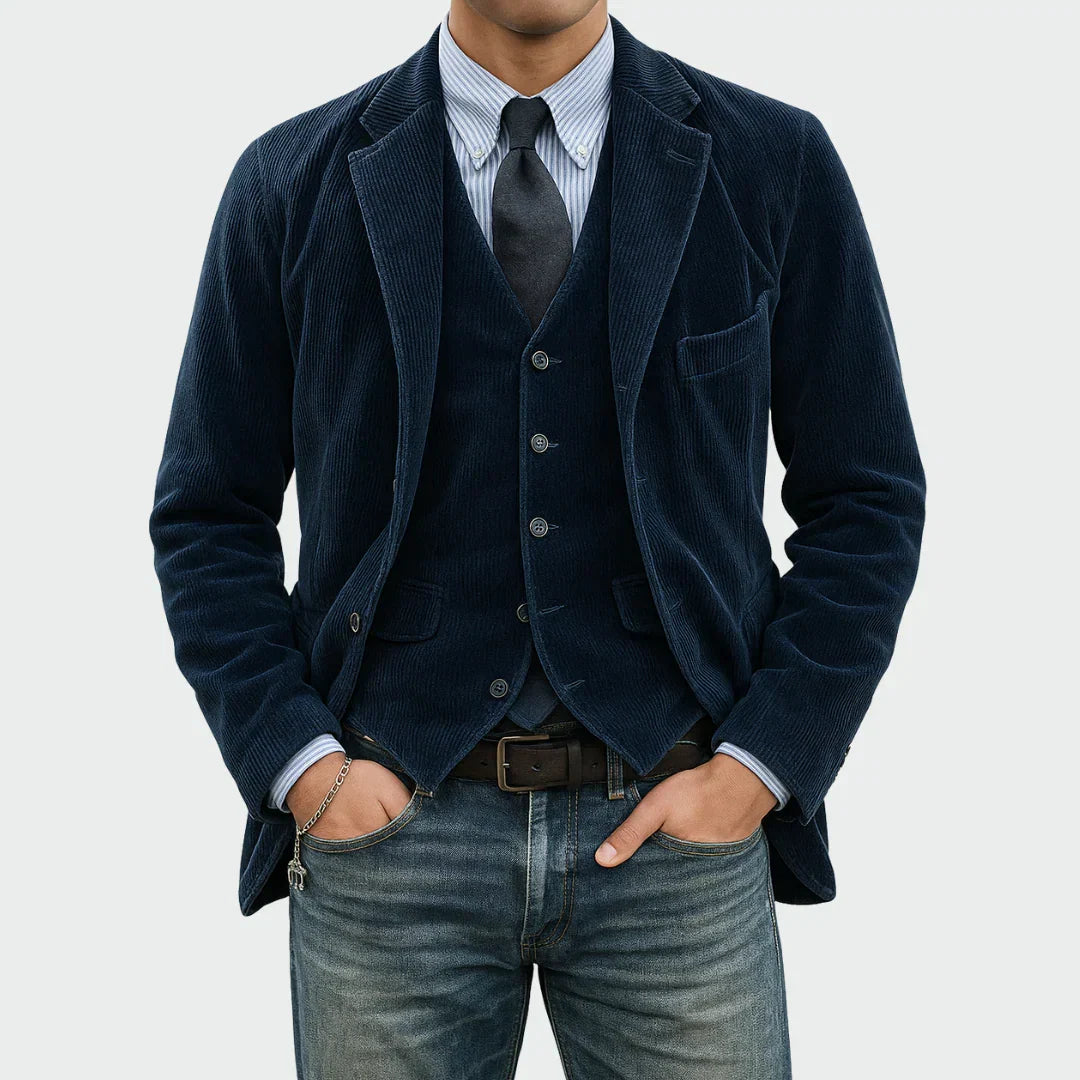 Corduroy Blazer with Classic Lapels | Casual Elegant Style