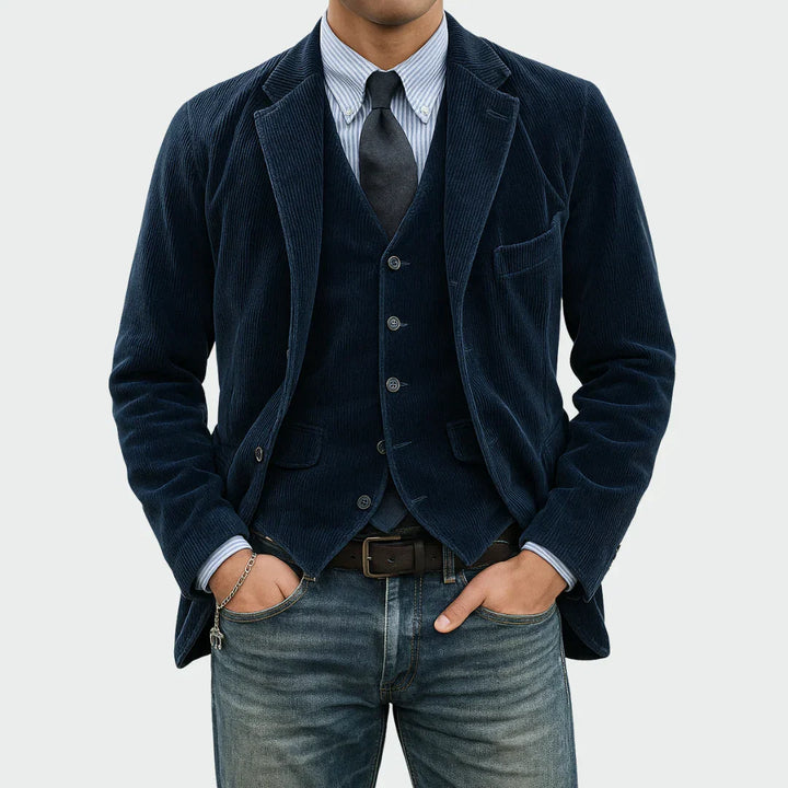 Corduroy Blazer with Classic Lapels | Casual Elegant Style