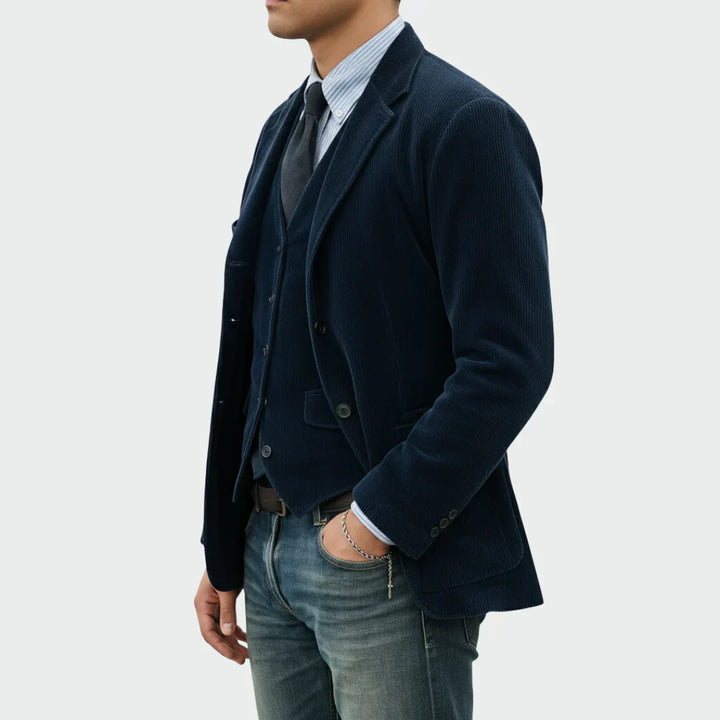 Corduroy Blazer with Classic Lapels | Casual Elegant Style