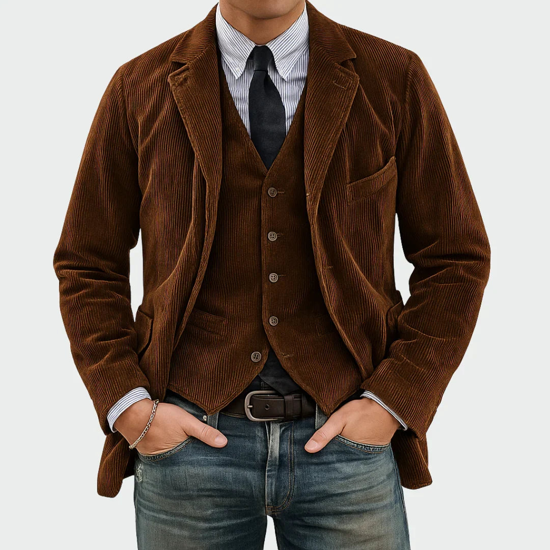 Corduroy Blazer with Classic Lapels | Casual Elegant Style