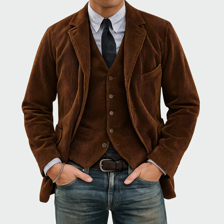 Corduroy Blazer with Classic Lapels | Casual Elegant Style