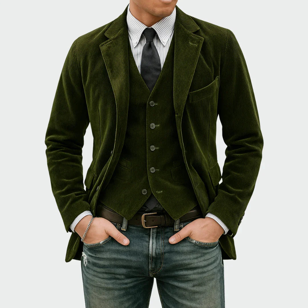 Corduroy Blazer with Classic Lapels | Casual Elegant Style