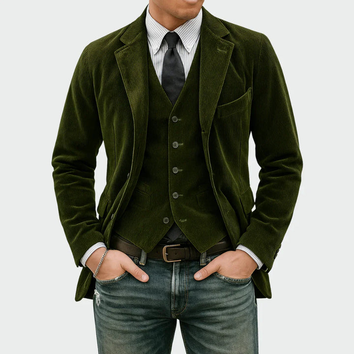 Corduroy Blazer with Classic Lapels | Casual Elegant Style