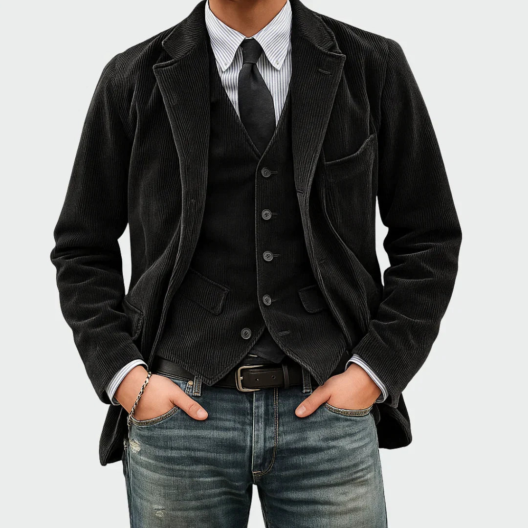 Corduroy Blazer with Classic Lapels | Casual Elegant Style