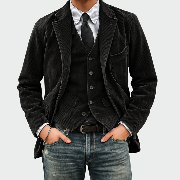 Corduroy Blazer with Classic Lapels | Casual Elegant Style