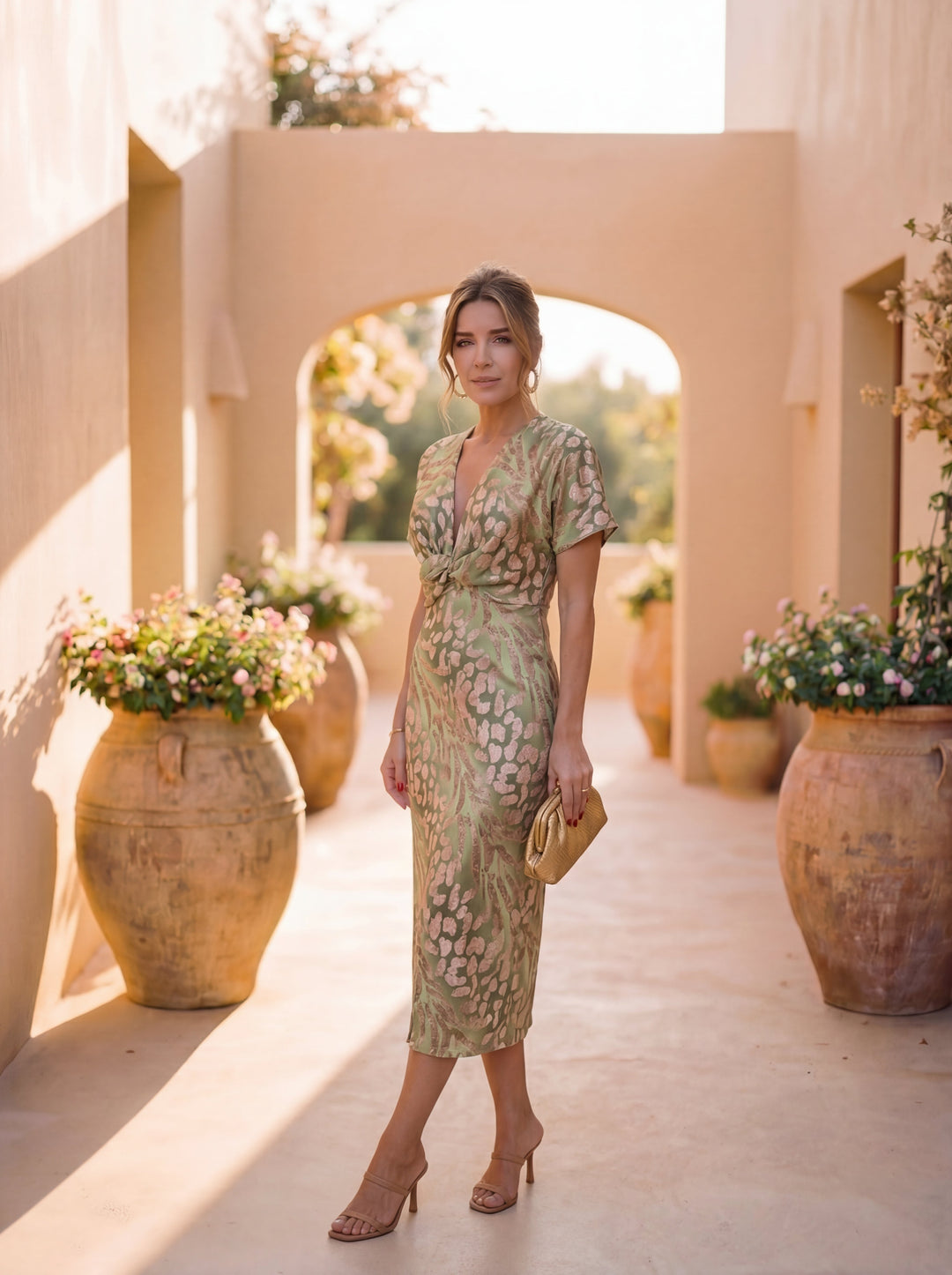 Antonella | Vestido elegante em tecido leve e fluido