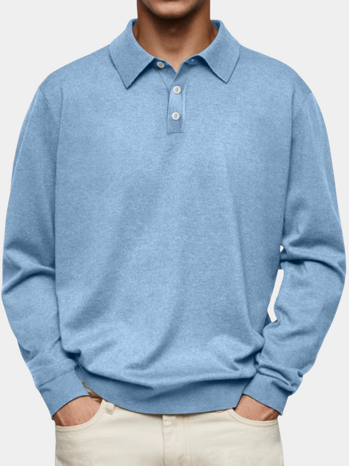 Vielseitiges Langarm-Polo | Moderne lässige Eleganz