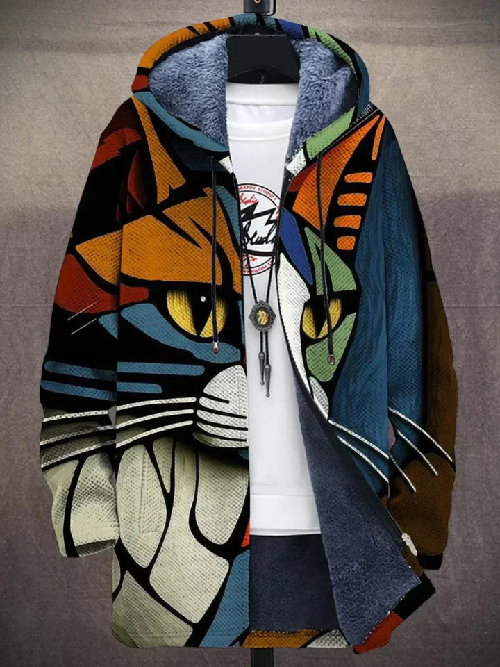 Dalila – Luxuriöse, kunstinspirierte Strickjacke