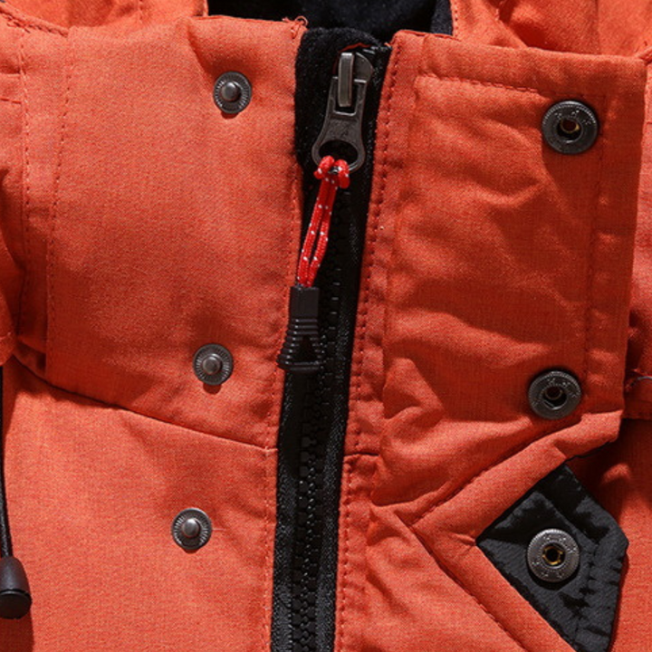 Parka à capuche pour homme, à fermetures éclair multiples