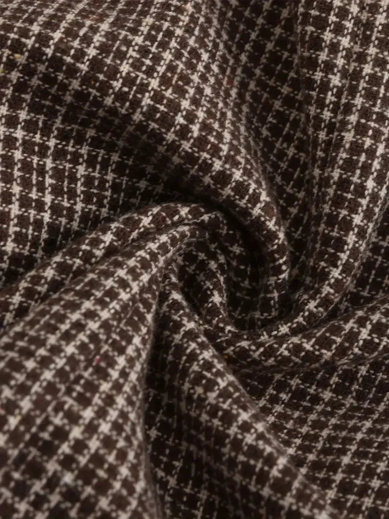 Double-Breasted Checked Blazer for Men | Slim Fit and Modern Silhouette