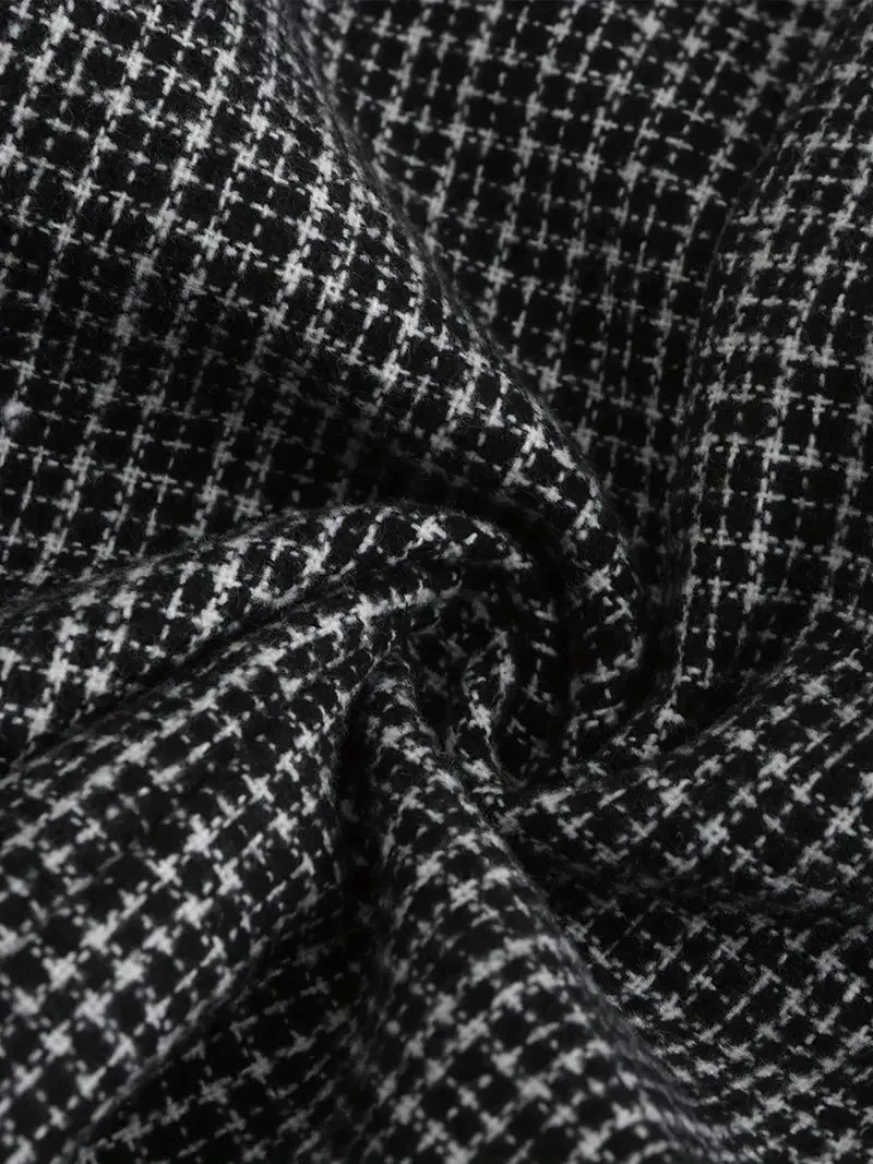 Double-Breasted Checked Blazer for Men | Slim Fit and Modern Silhouette