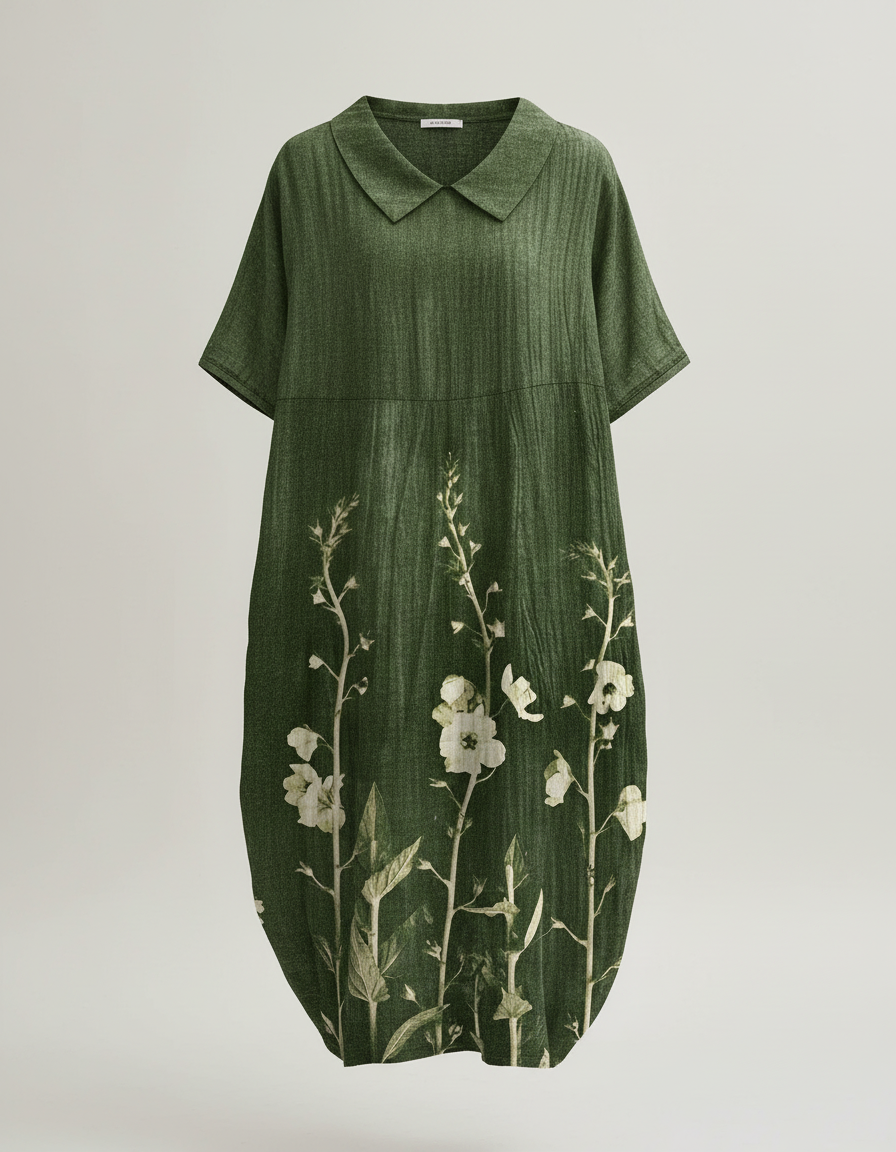 Floral V-Neck Midi Dress