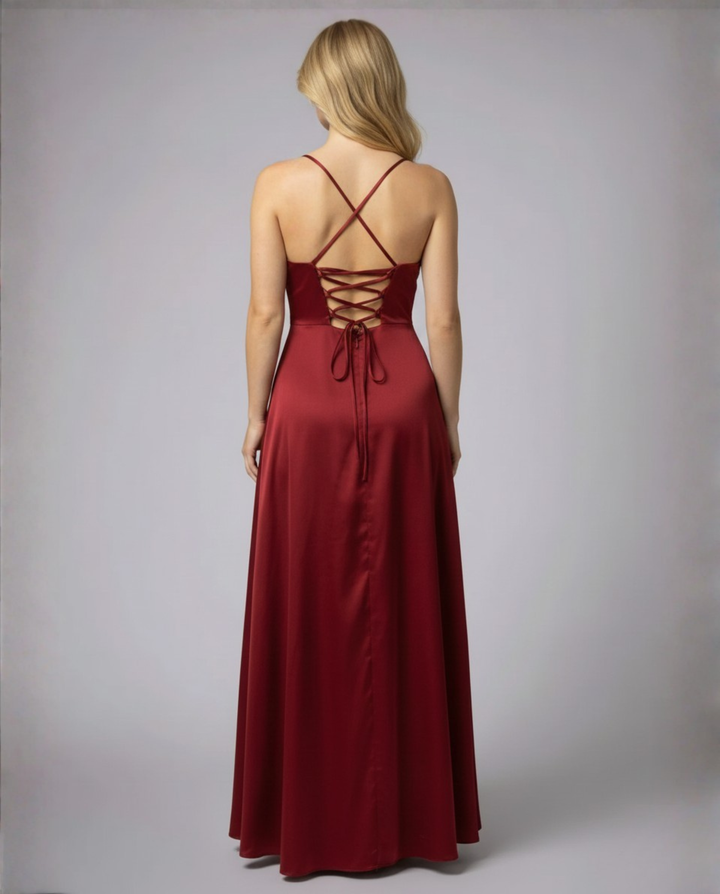 Elegant silk maxi dress for women