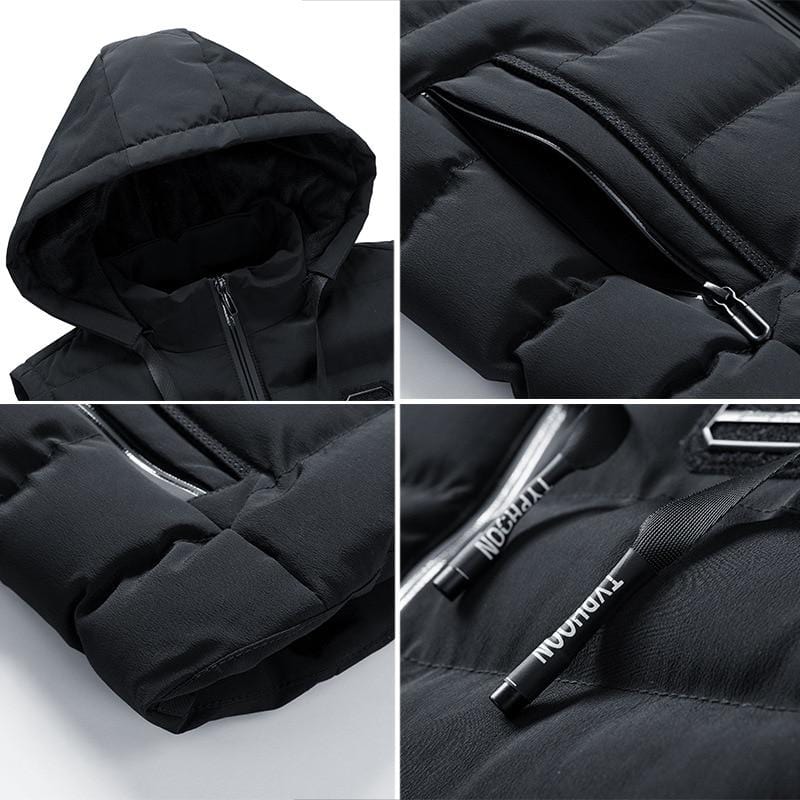 Gesteppte Kapuzenweste mit Reißverschluss für Herren