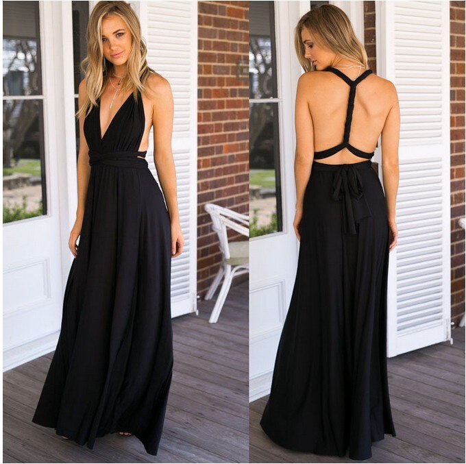 Halter Maxi Dress With Open Back
