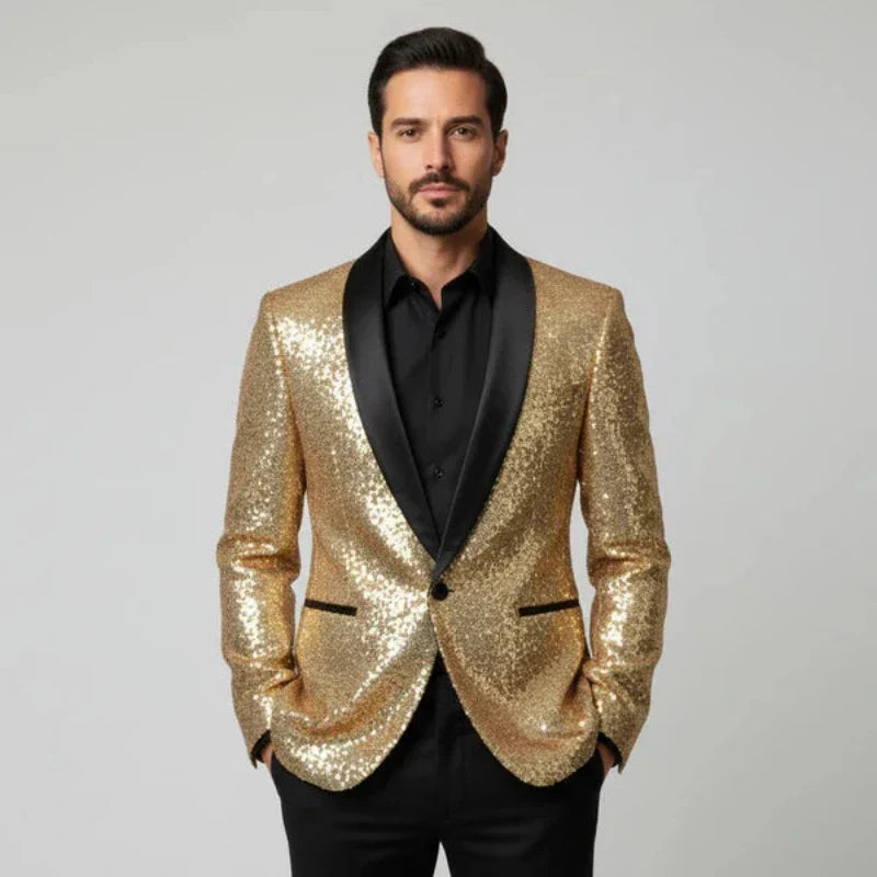 Blazer da smoking con finitura glitterata | Eleganza da sera