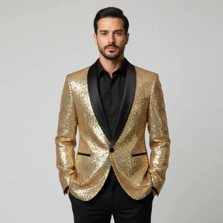 Blazer da smoking con finitura glitterata | Eleganza da sera