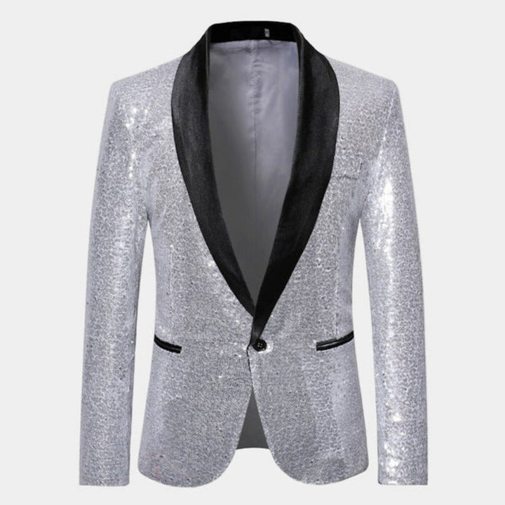 Blazer da smoking con finitura glitterata | Eleganza da sera