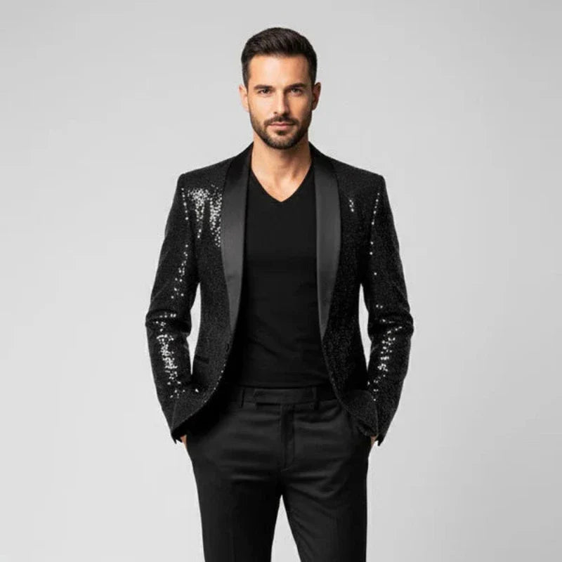 Blazer da smoking con finitura glitterata | Eleganza da sera