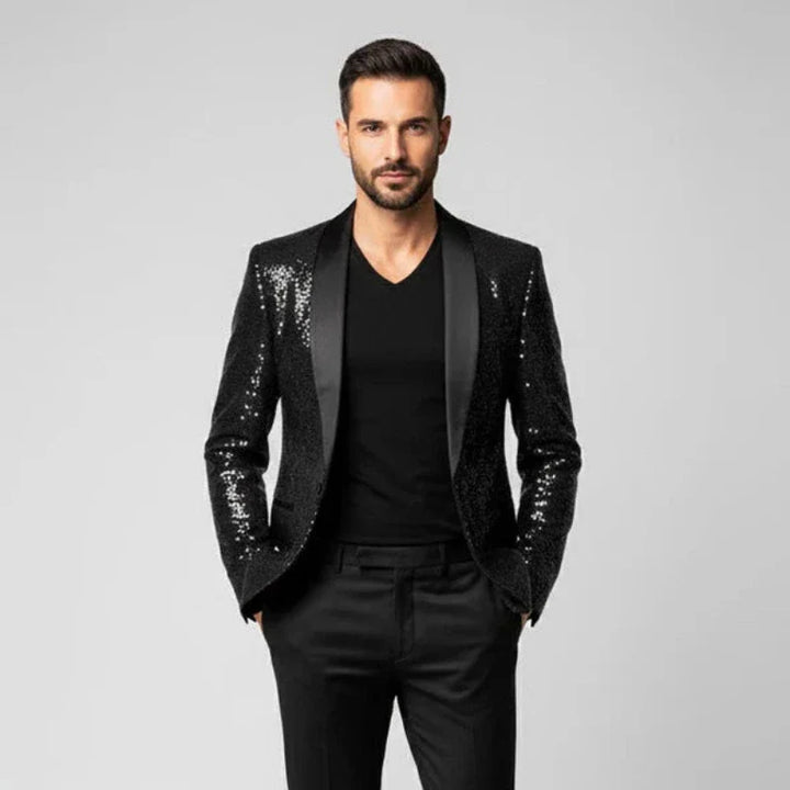 Blazer da smoking con finitura glitterata | Eleganza da sera
