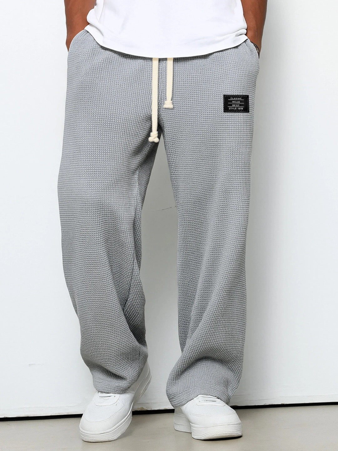 Lorenzo | Pantalones anchos con tejido de panal