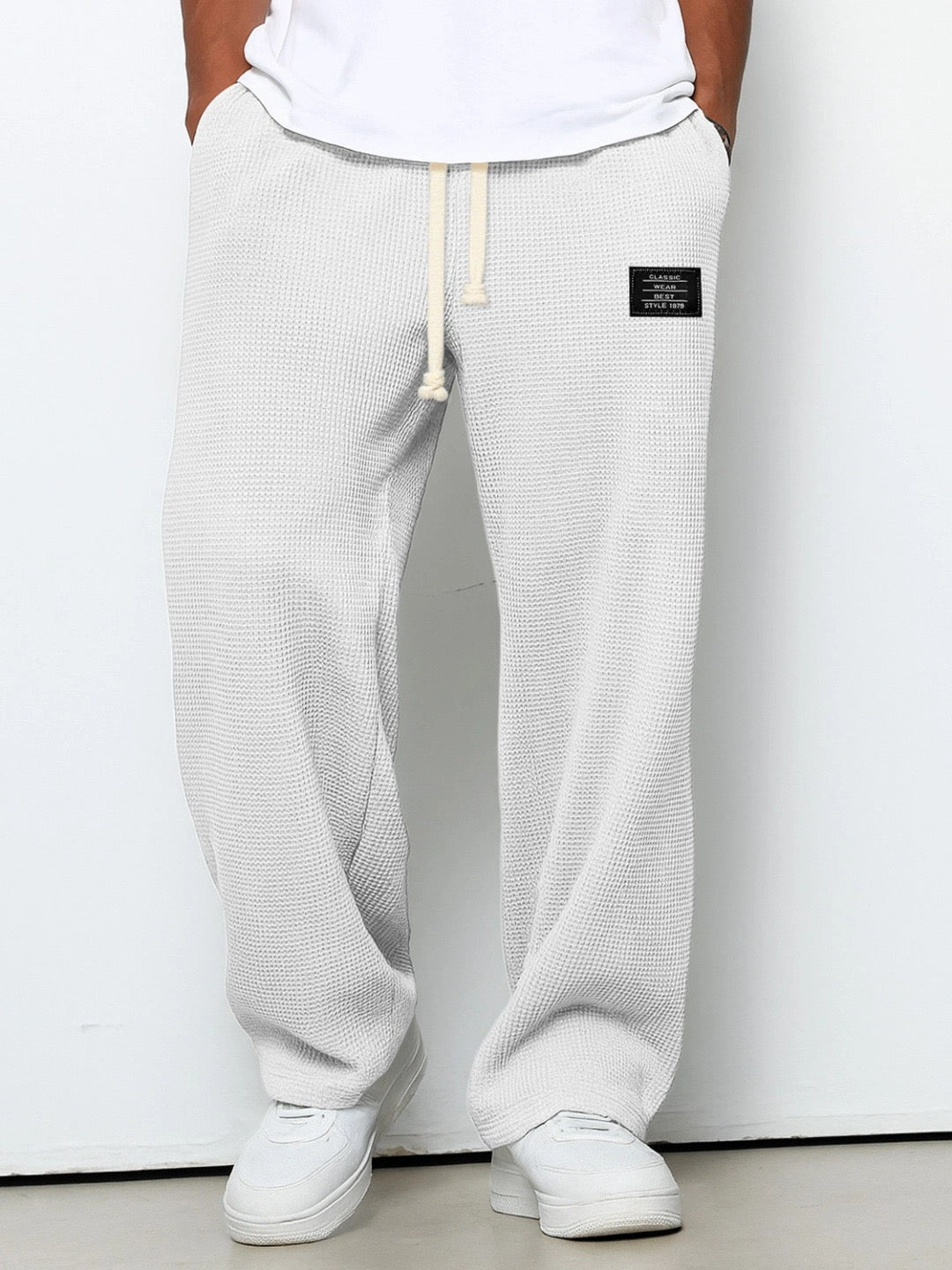 Lorenzo | Pantalones anchos con tejido de panal