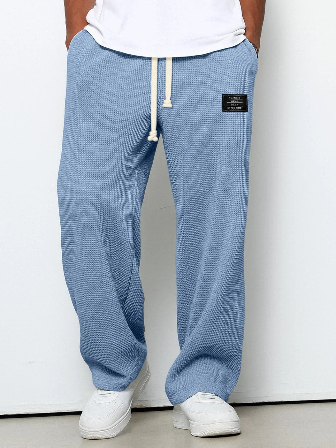 Lorenzo | Pantalones anchos con tejido de panal