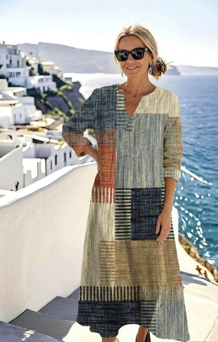 Marie™ | Printed round neck dress