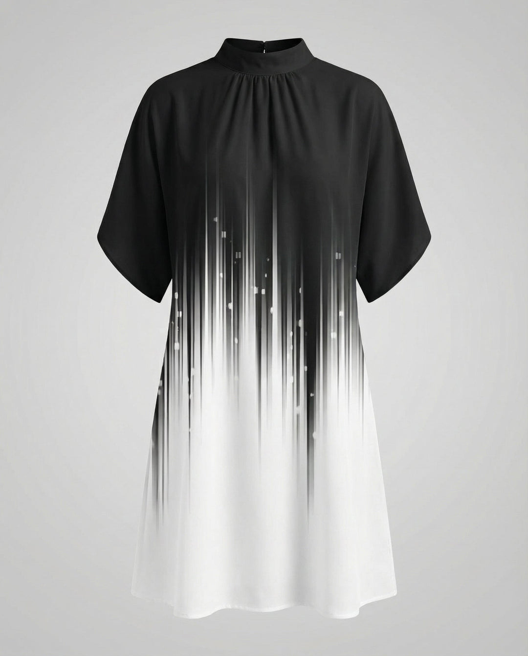 Black Batwing Sleeve Mini Dress