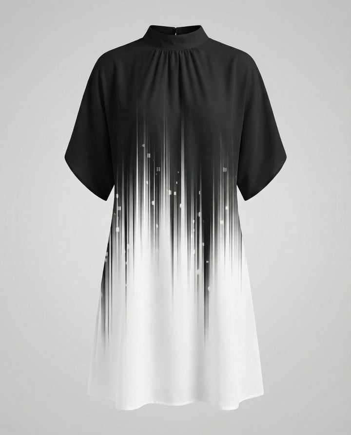 Black Batwing Sleeve Mini Dress