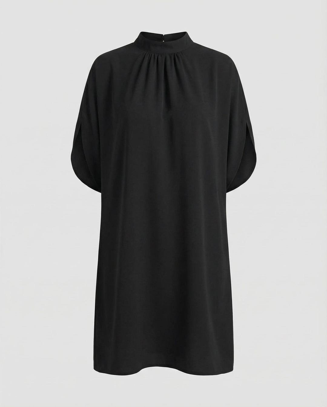 Black Batwing Sleeve Mini Dress