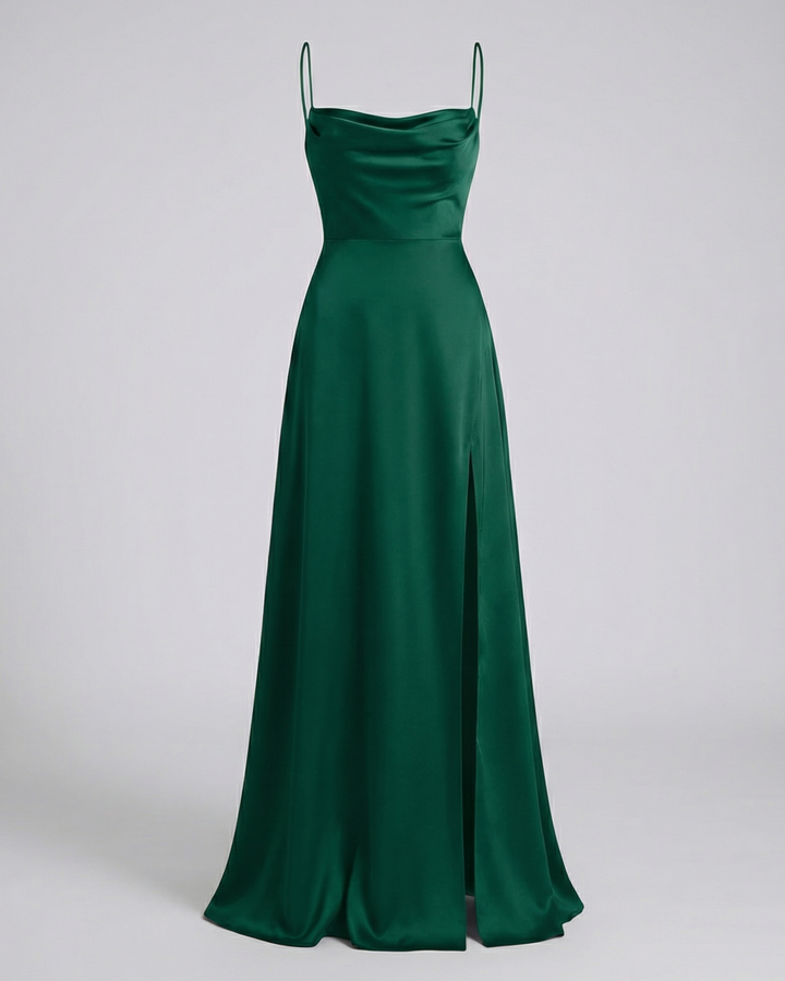 Elegant silk maxi dress for women