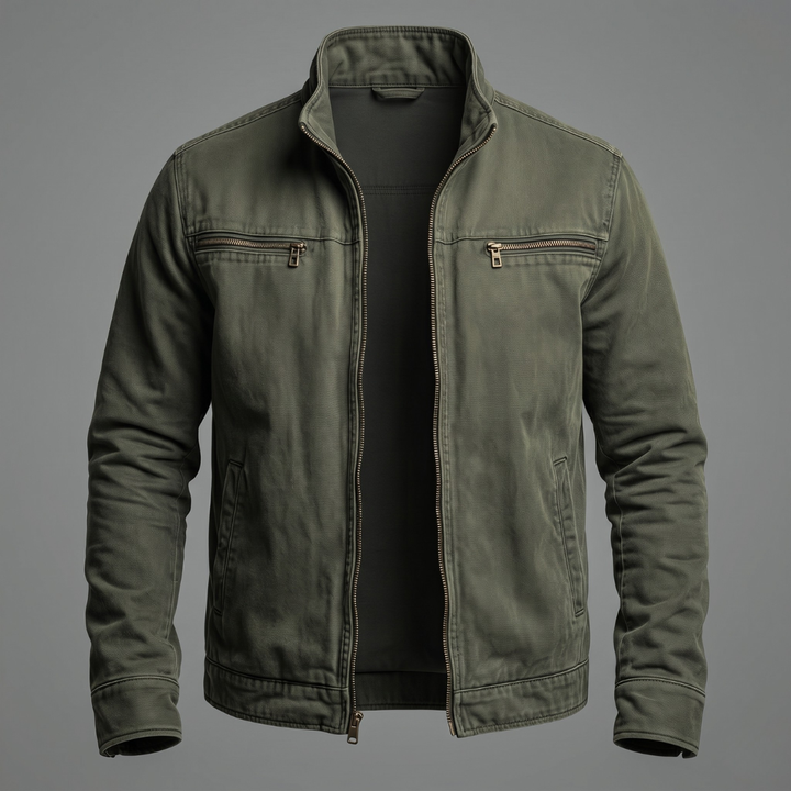 Cazel | Giacca vintage in cotone con chiusura a zip
