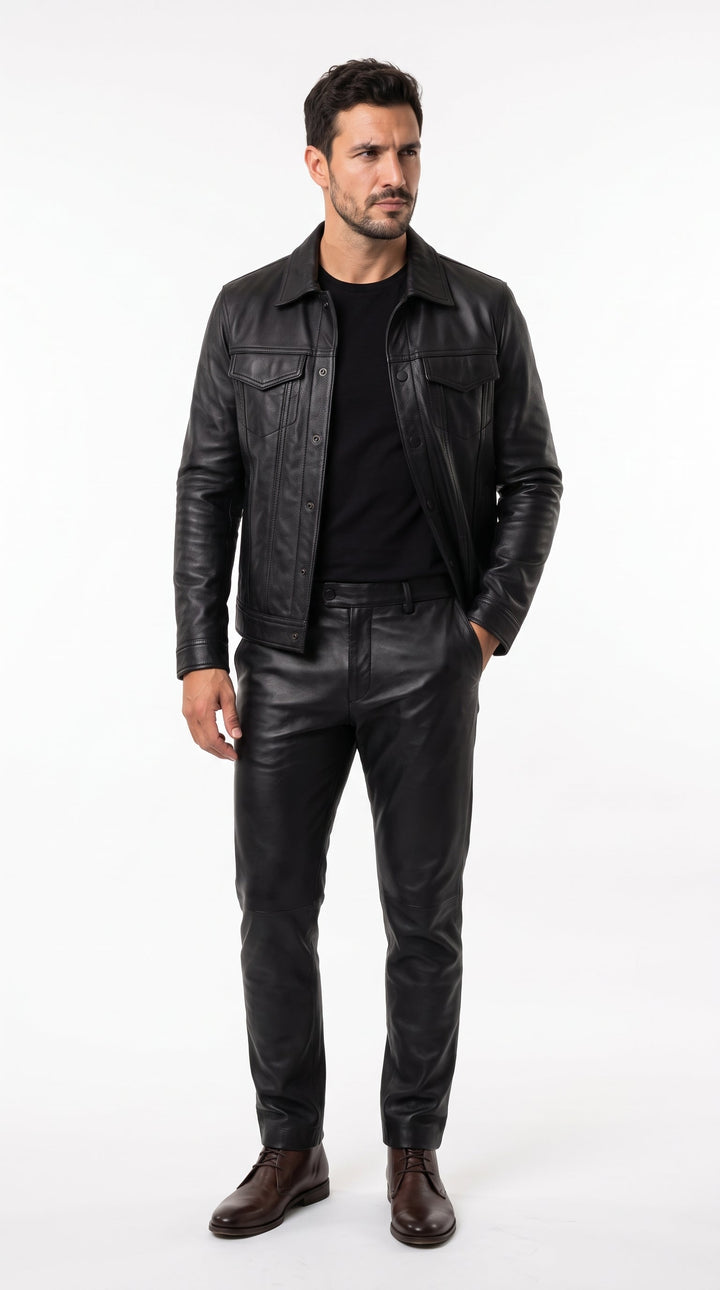 Camden | Chaqueta efecto piel con botones
