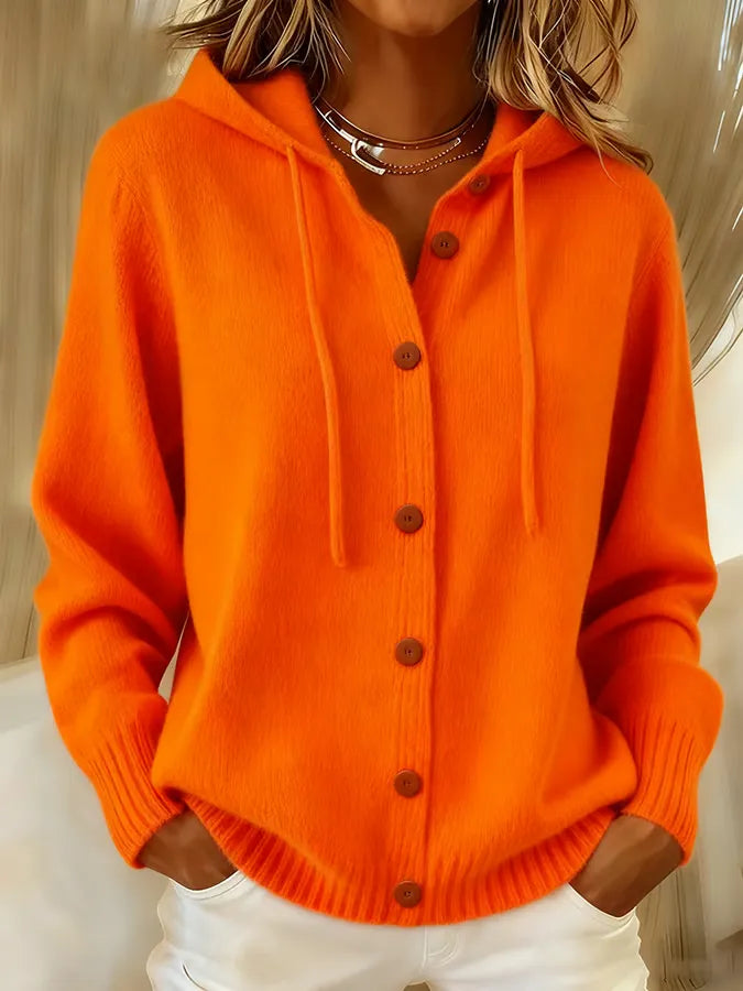 Bettina | Cardigan with Hood and Buttons