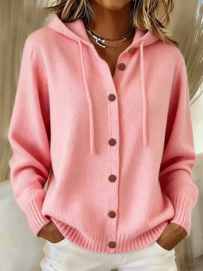 Bettina | Cardigan with Hood and Buttons