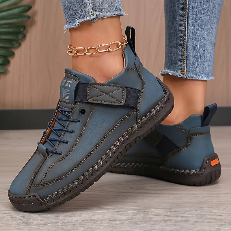 Oriana | Baskets à lacets avec surpiqûres contrastantes