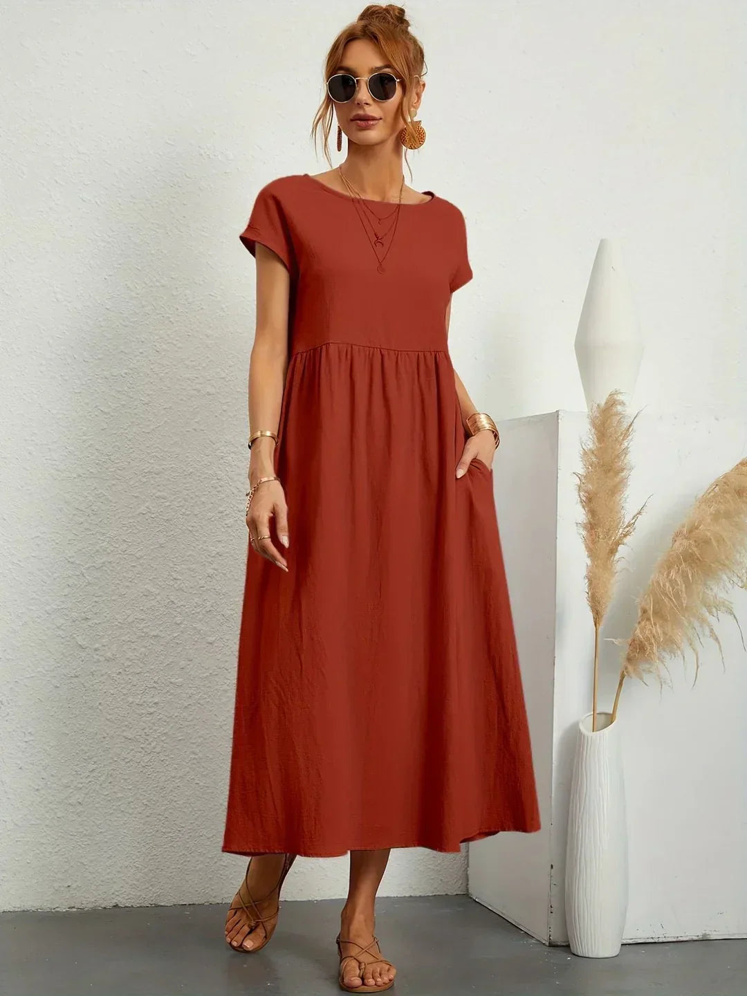 Gabrielle™ — Robe midi fluide à l&