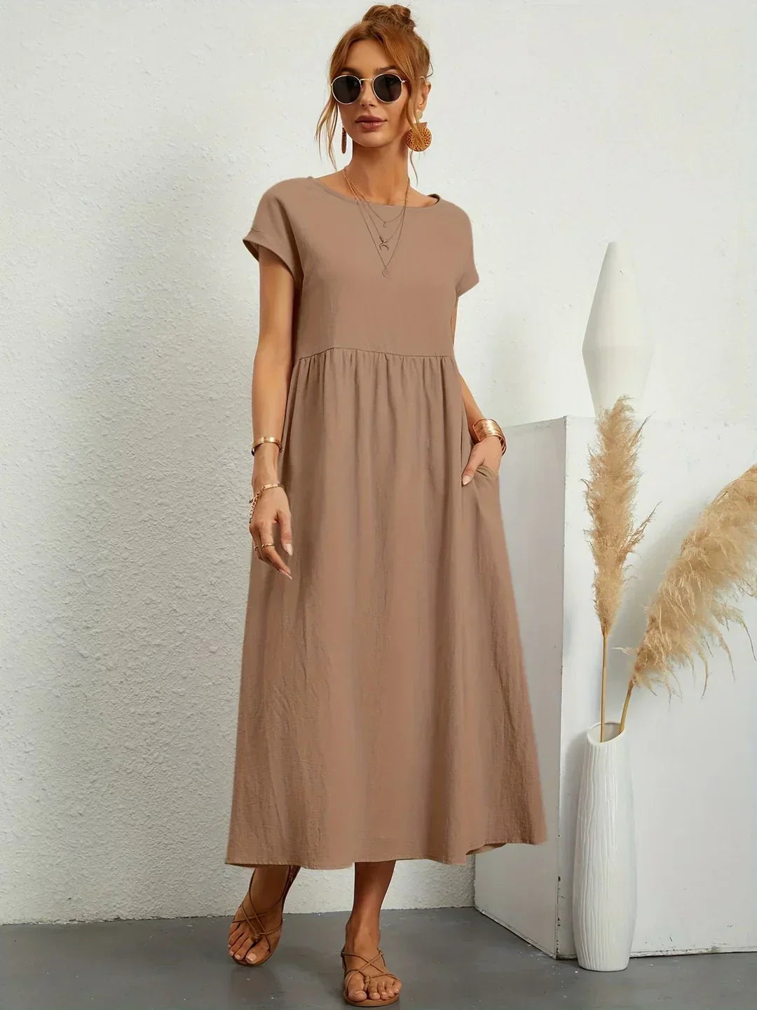 Gabrielle™ — Robe midi fluide à l&