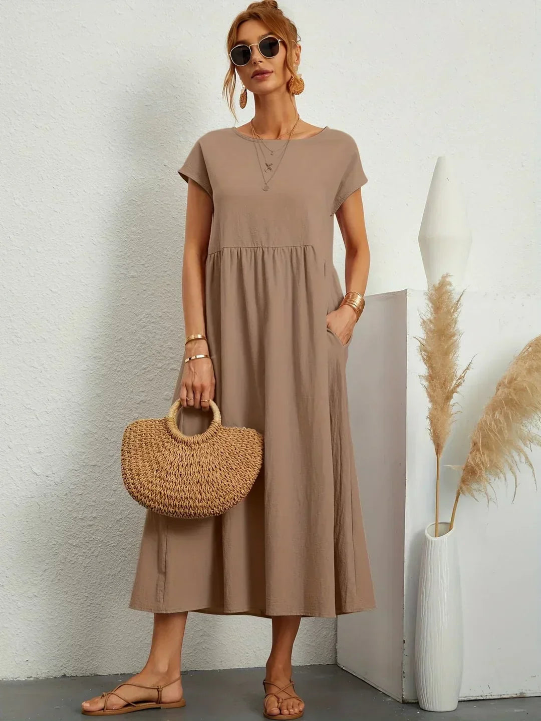 Gabrielle™ — Robe midi fluide à l&