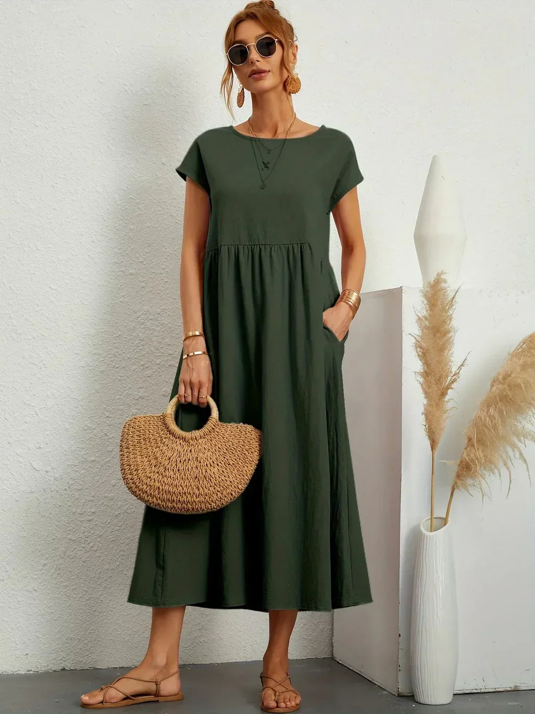 Gabrielle™ — Robe midi fluide à l&