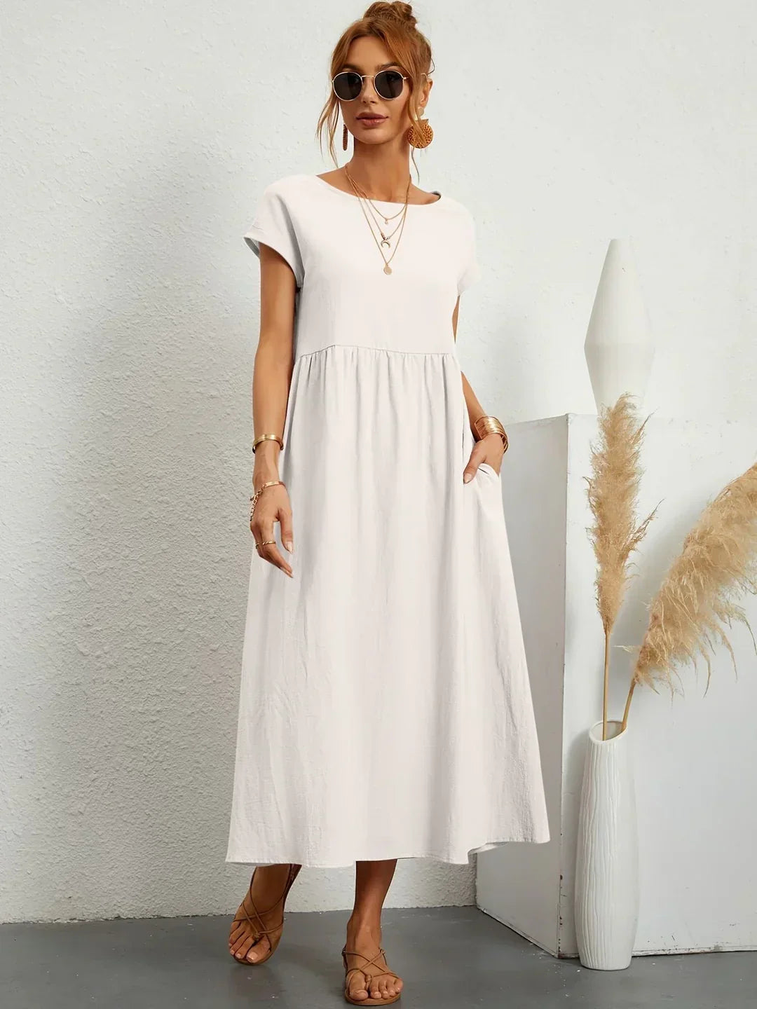 Gabrielle™ — Robe midi fluide à l&