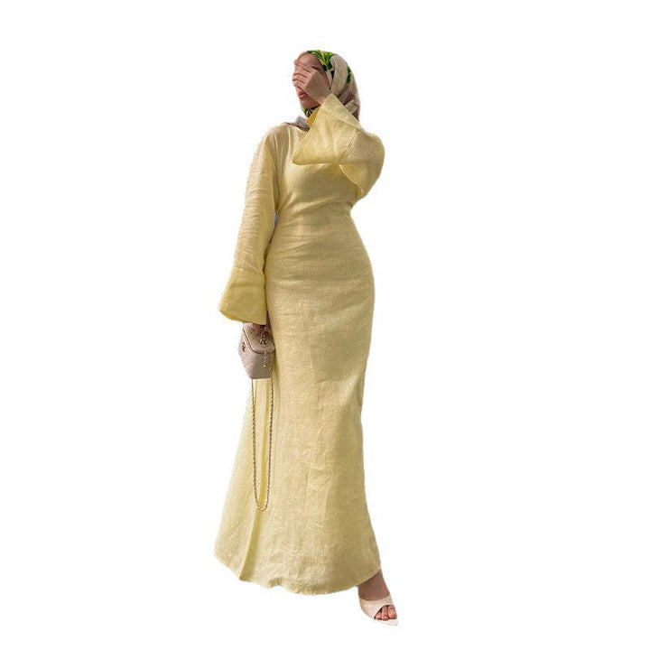 Long Sleeve Maxi Dress with Flared Sleeves