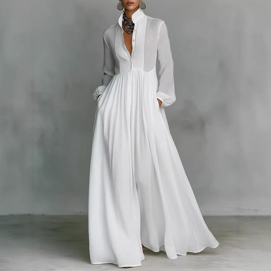Avora Lyon | Vestido plisado de manga larga