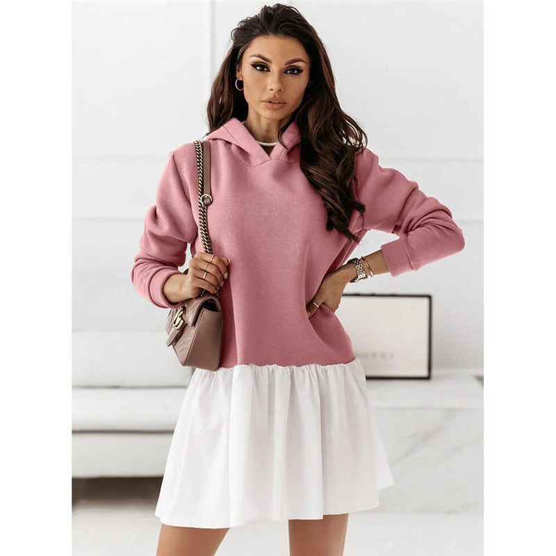 Hooded Sweatshirt Mini Dress