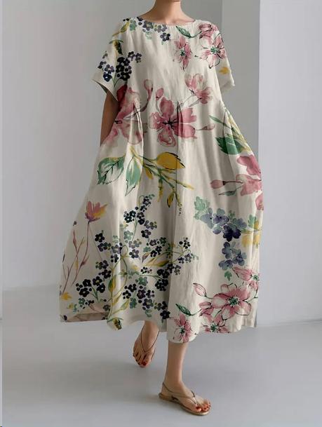 Abito Boho con Stampa Floreale