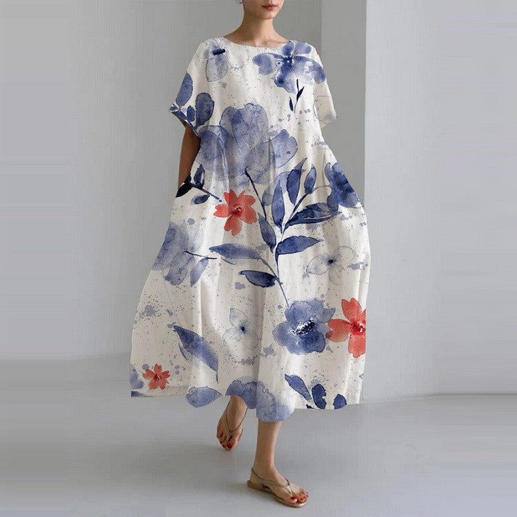 Abito Boho con Stampa Floreale