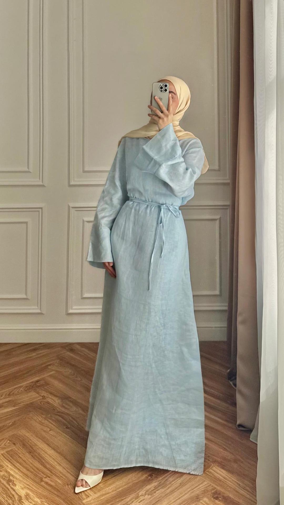 Long Sleeve Maxi Dress with Flared Sleeves