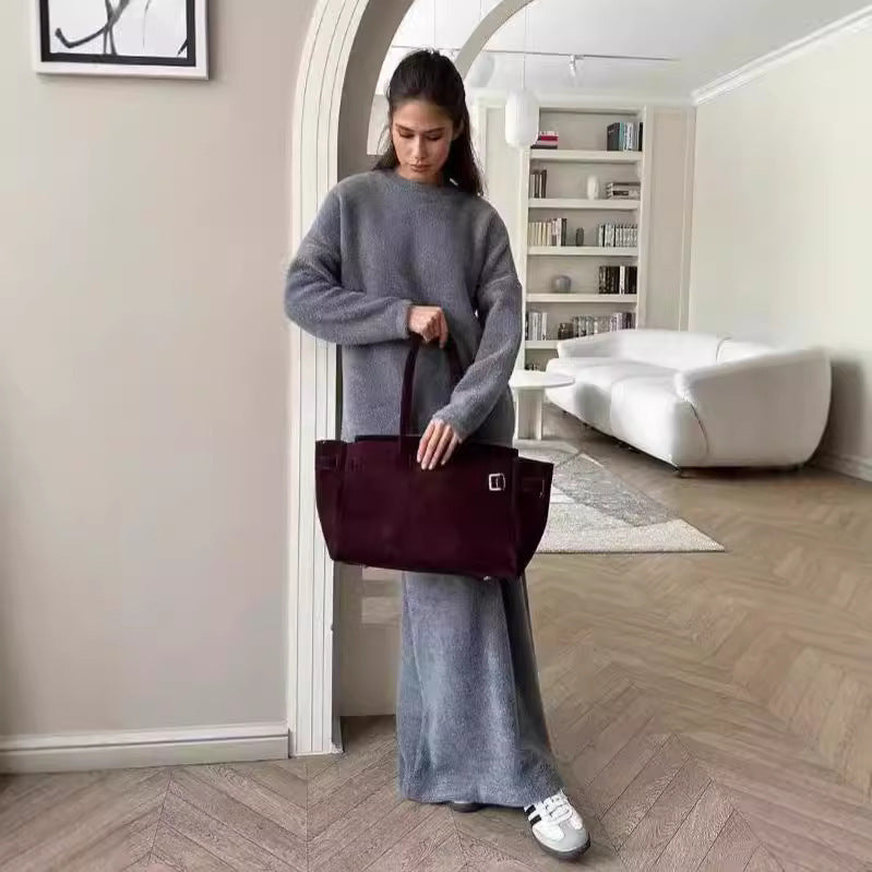 Long Sleeve Knit Maxi Dress